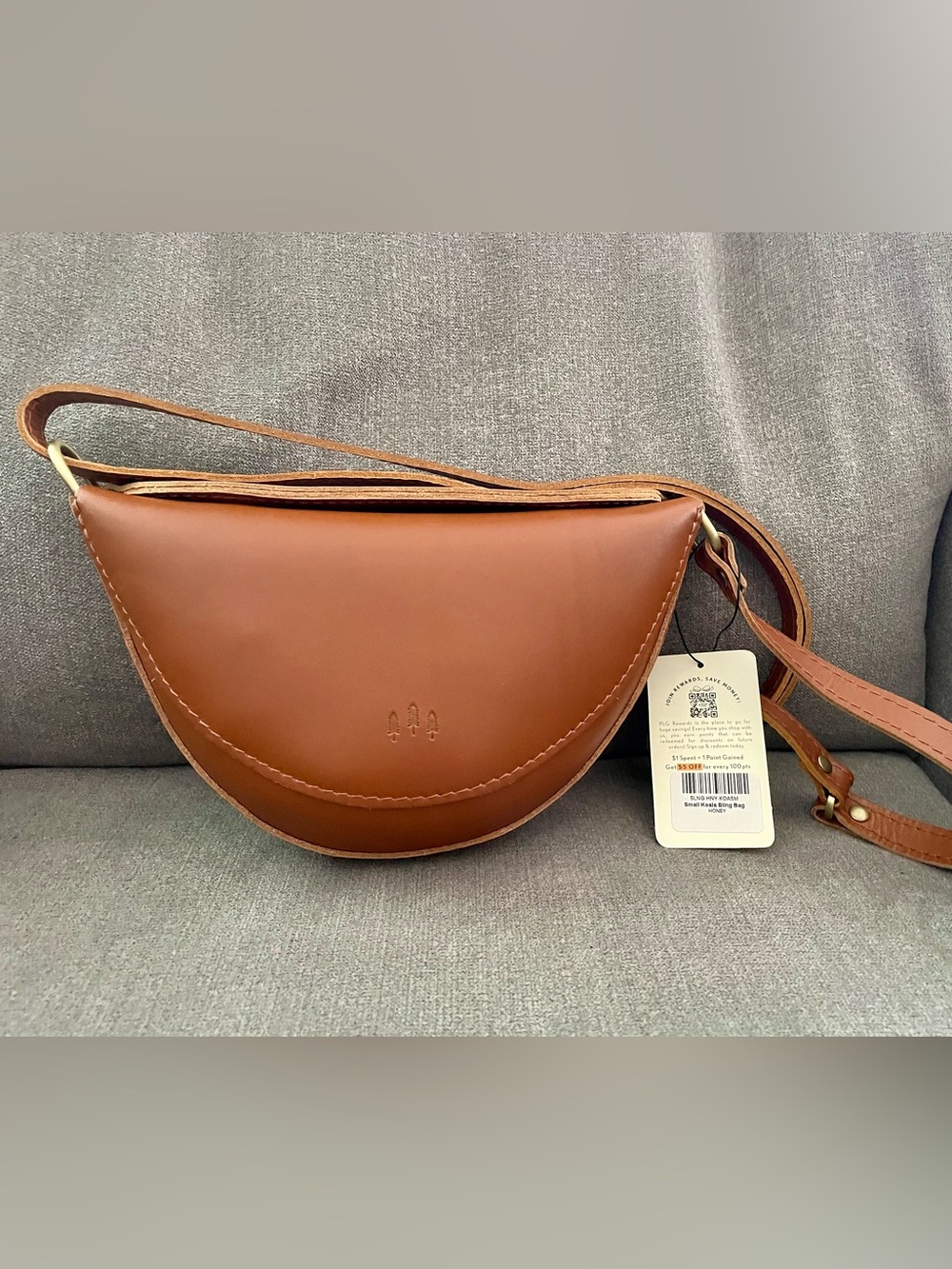 NWT Portland Leather Honey Koala Sling Bag